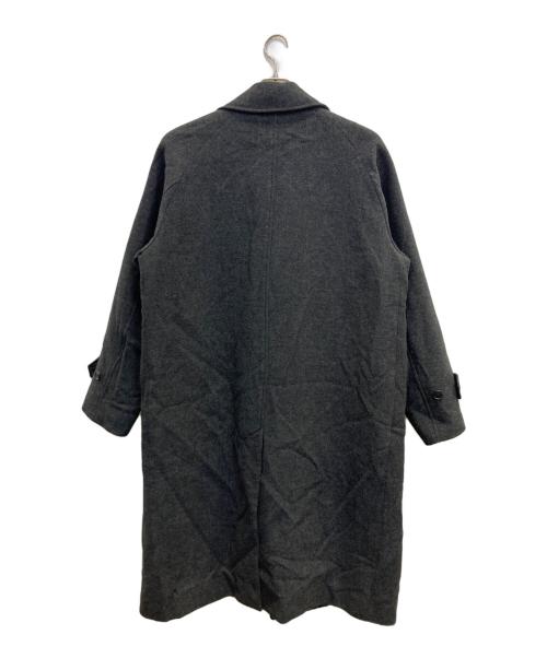 nano・universe（ナノ・ユニバース）nano・universe (ナノ・ユニバース) ウールカシミヤ二重織りメルトンダブルブレスコート グレー サイズ:Lの古着・服飾アイテム