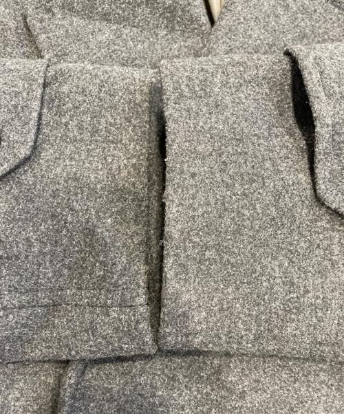 nano・universe（ナノ・ユニバース）nano・universe (ナノ・ユニバース) ウールカシミヤ二重織りメルトンダブルブレスコート グレー サイズ:Lの古着・服飾アイテム