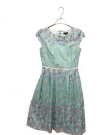 TOCCA（トッカ）の古着「オーガンジー刺繍ワンピース」｜スカイブルー