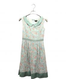 TOCCA（トッカ）の古着「刺繍ノースリーブワンピース」｜スカイブルー