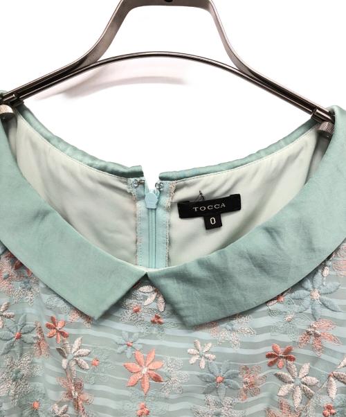 TOCCA（トッカ）TOCCA (トッカ) 刺繍ノースリーブワンピース スカイブルーの古着・服飾アイテム