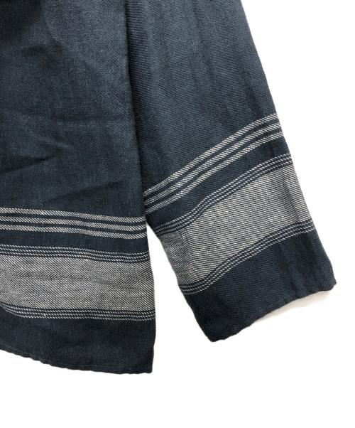 Conges payes ADIEU TRISTESSE（コンジェ ペイエ アデュートリステス）Conges payes ADIEU TRISTESSE (コンジェ ペイエ アデュートリステス) パネルストライプブラウス ネイビー サイズ:記載無しの古着・服飾アイテム