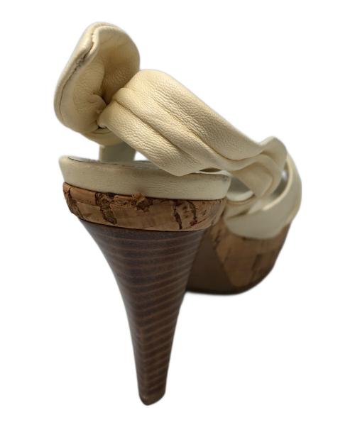 LOUIS VUITTON（ルイ ヴィトン）LOUIS VUITTON (ルイ ヴィトン) カーフリボンサンダル ベージュ サイズ:34の古着・服飾アイテム