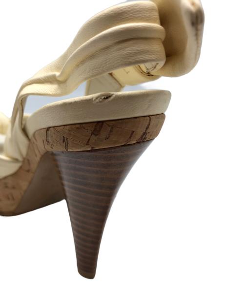 LOUIS VUITTON（ルイ ヴィトン）LOUIS VUITTON (ルイ ヴィトン) カーフリボンサンダル ベージュ サイズ:34の古着・服飾アイテム