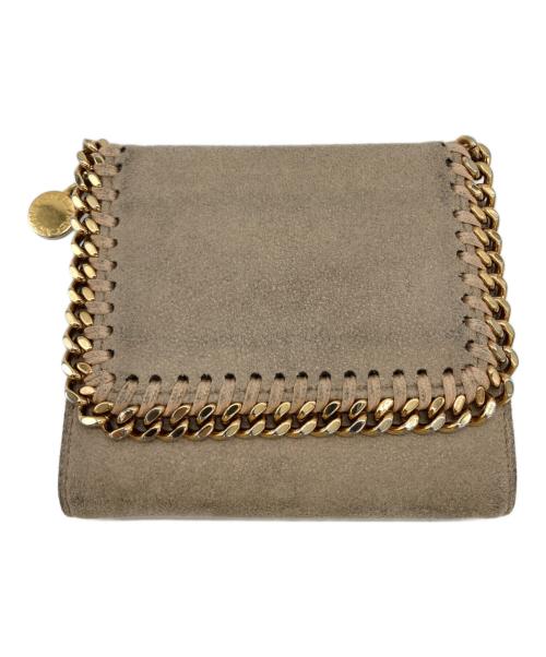 STELLA McCARTNEY（ステラマッカートニー）STELLA McCARTNEY (ステラマッカートニー) ファラベラ スモール フラップ ウォレット ベージュの古着・服飾アイテム