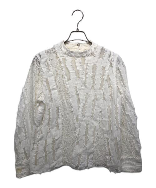 AKIRA NAKA（アキラナカ）AKIRA NAKA (アキラナカ) フリンジブラウス ホワイト サイズ:Sの古着・服飾アイテム