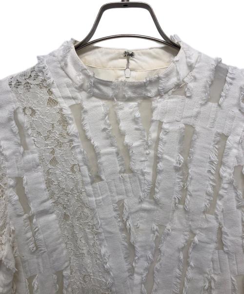 AKIRA NAKA（アキラナカ）AKIRA NAKA (アキラナカ) フリンジブラウス ホワイト サイズ:Sの古着・服飾アイテム