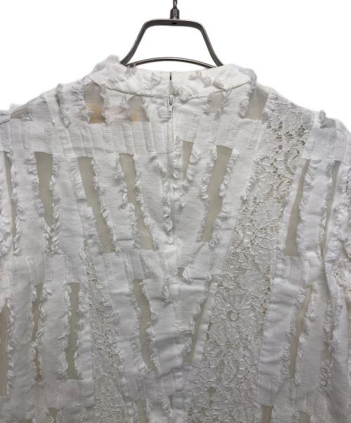 AKIRA NAKA（アキラナカ）AKIRA NAKA (アキラナカ) フリンジブラウス ホワイト サイズ:Sの古着・服飾アイテム