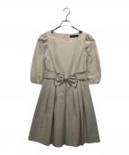 M'S GRACYエムズグレイシー）の古着「リボンワンピース」｜ベージュ
