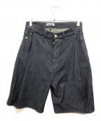 Acneアクネ）の古着「ハーフデニムパンツ」｜インディゴ