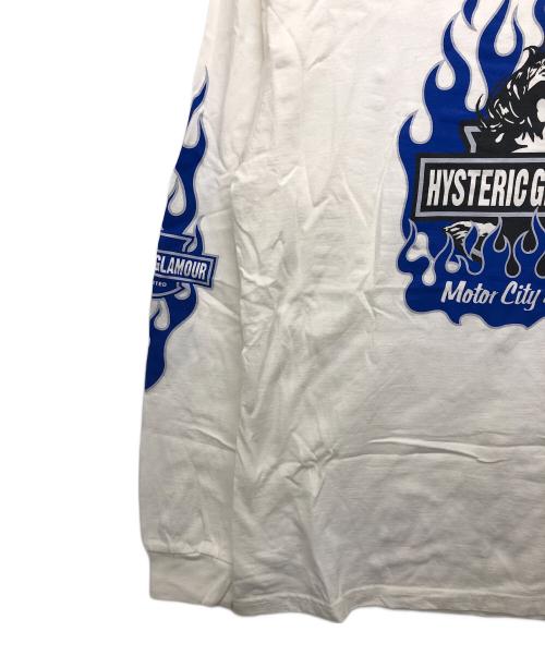 Hysteric Glamour（ヒステリックグラマー）Hysteric Glamour (ヒステリックグラマー) MOTOR CITY BABY Tシャツ ホワイト サイズ:Mの古着・服飾アイテム
