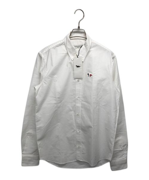 maison kitsune（メゾンキツネ）maison kitsune (メゾンキツネ) Tricolor Fox Patch Shirts ホワイト サイズ:Mの古着・服飾アイテム