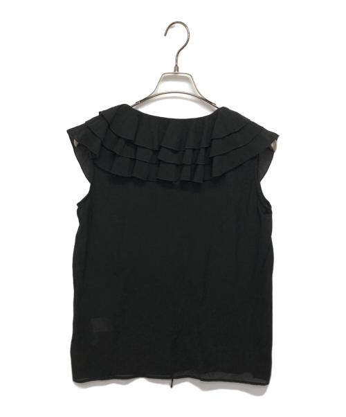 anuans（アニュアンス）anuans (アニュアンス) レイヤードフリルブラウス ブラック サイズ:FREEの古着・服飾アイテム