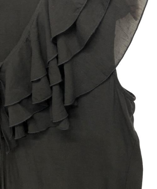 anuans（アニュアンス）anuans (アニュアンス) レイヤードフリルブラウス ブラック サイズ:FREEの古着・服飾アイテム