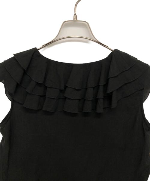 anuans（アニュアンス）anuans (アニュアンス) レイヤードフリルブラウス ブラック サイズ:FREEの古着・服飾アイテム