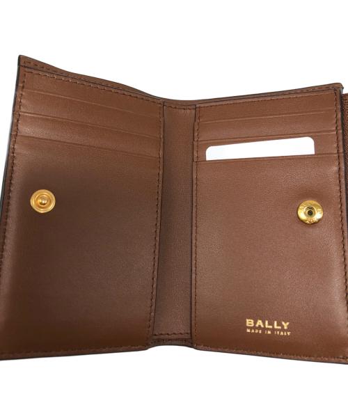 BALLY（バリー）BALLY (バリー) LOGO COMPACT WALLET ブラウンの古着・服飾アイテム