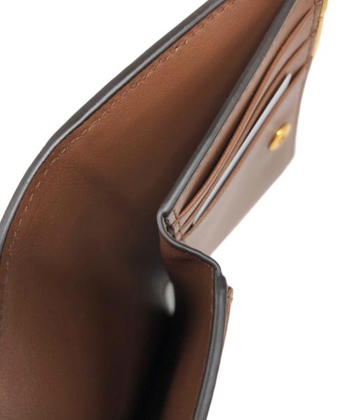 BALLY（バリー）BALLY (バリー) LOGO COMPACT WALLET ブラウンの古着・服飾アイテム