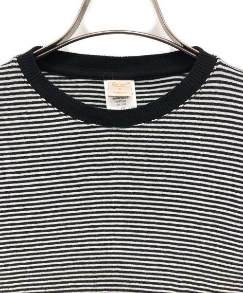 GICIPI（ジチピ）GICIPI (ジチピ) ボーダーニット ブラック サイズ:2の古着・服飾アイテム