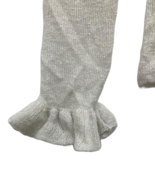 rosy monster（ロージーモンスター）rosy monster (ロージーモンスター) twinkle mohair frill knit ホワイト サイズ:FREEの古着・服飾アイテム