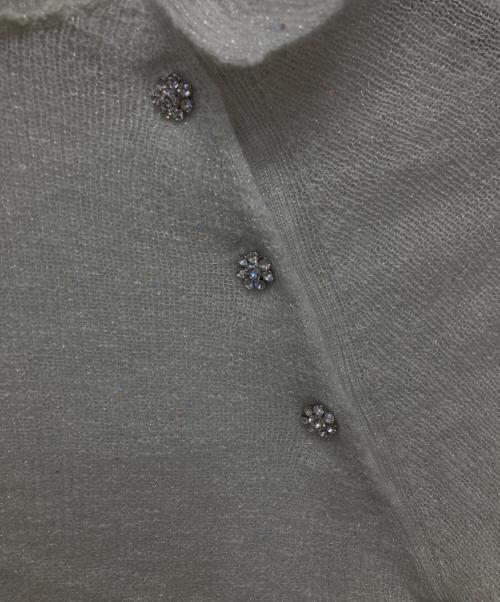 rosy monster（ロージーモンスター）rosy monster (ロージーモンスター) twinkle mohair frill knit ホワイト サイズ:FREEの古着・服飾アイテム