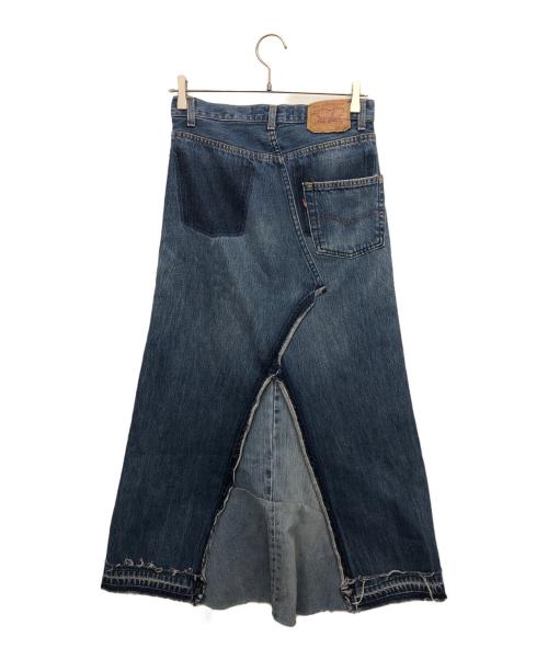 GARBAGE（ガーベッジ）GARBAGE (ガーベッジ) LEVI'S (リーバイス) リメイクロングスカート インディゴ サイズ:29の古着・服飾アイテム