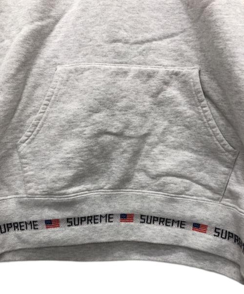 SUPREME（シュプリーム）SUPREME (シュプリーム) Logo Rib Hooded Sweatshirt グレー サイズ:Lの古着・服飾アイテム