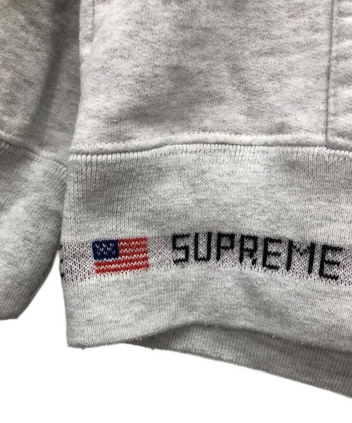 SUPREME（シュプリーム）SUPREME (シュプリーム) Logo Rib Hooded Sweatshirt グレー サイズ:Lの古着・服飾アイテム
