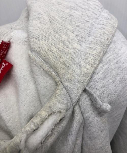 SUPREME（シュプリーム）SUPREME (シュプリーム) Logo Rib Hooded Sweatshirt グレー サイズ:Lの古着・服飾アイテム