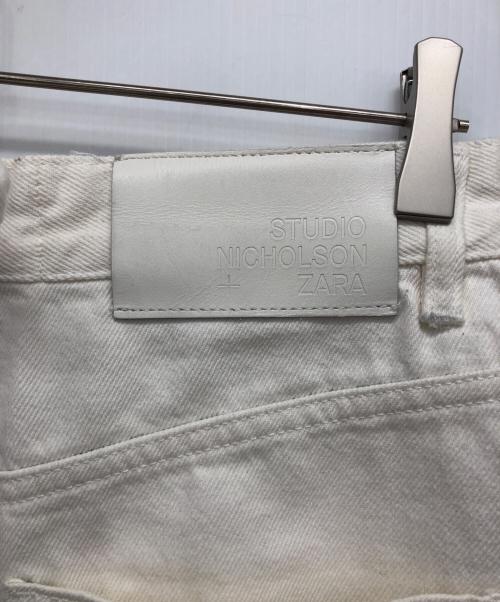 ZARA（ザラ）ZARA (ザラ) STUDIO NICHOLSON (スタジオ ニコルソン) バルーンデニムパンツ ホワイト サイズ:USA 29の古着・服飾アイテム