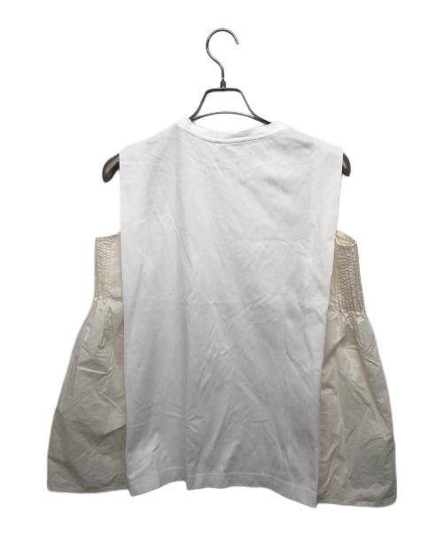 ADAWAS（アダワス）ADAWAS (アダワス) SIDE PIN TUCK SLEEVELESS TEE ホワイト サイズ:FREEの古着・服飾アイテム