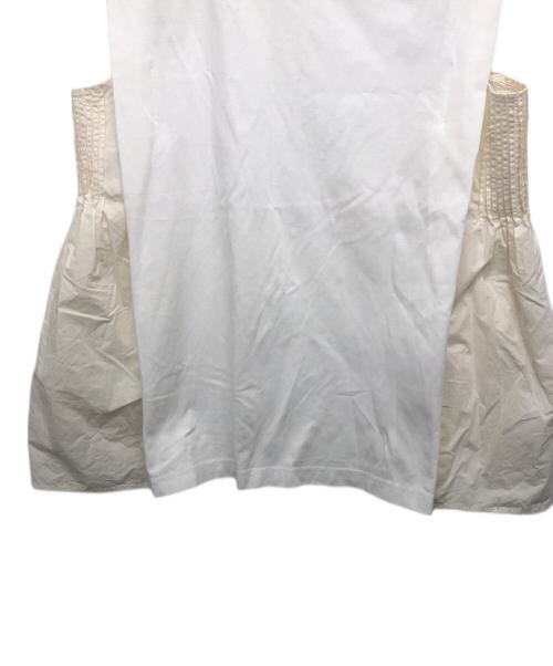 ADAWAS（アダワス）ADAWAS (アダワス) SIDE PIN TUCK SLEEVELESS TEE ホワイト サイズ:FREEの古着・服飾アイテム