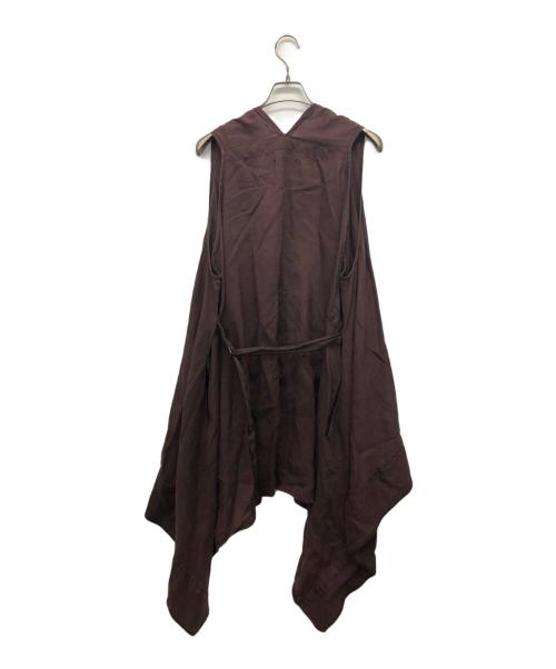 MOYURU（モユル）MOYURU (モユル) リネンベスト ブラウン サイズ:Lの古着・服飾アイテム