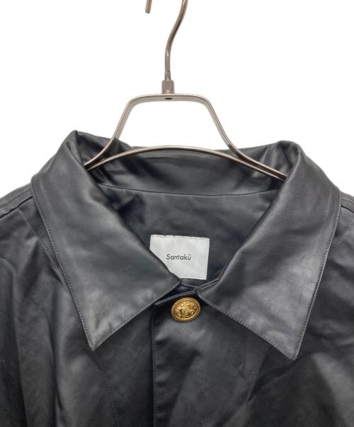 santaku（サンタク）SANTAKU (サンタク) Satin leather jacket ブラック サイズ:Lの古着・服飾アイテム