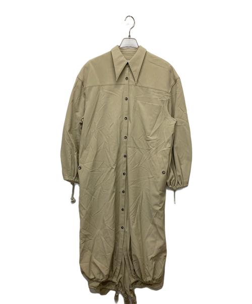AKIRA NAKA（アキラナカ）AKIRA NAKA (アキラナカ) 長袖シャツワンピース ベージュ サイズ:2の古着・服飾アイテム