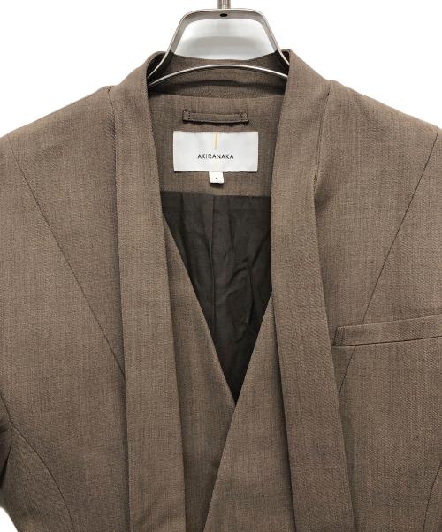 AKIRA NAKA（アキラナカ）AKIRA NAKA (アキラナカ) Edith tie collar Jacket ブラウン サイズ:1の古着・服飾アイテム