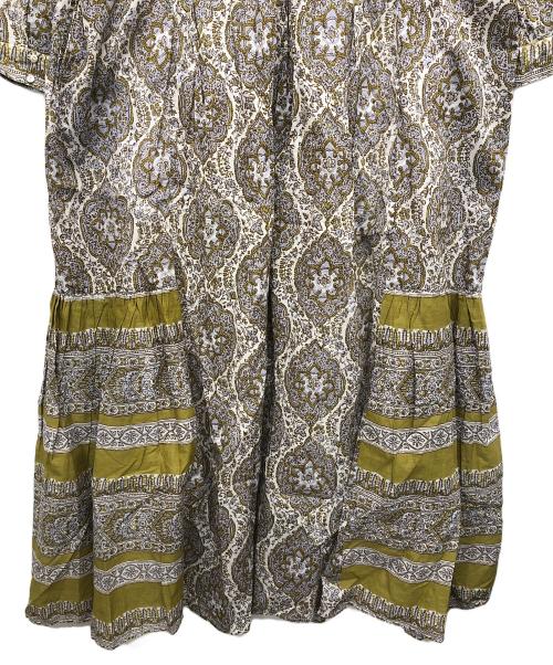 ne quittez pas（ヌキテパ）ne quittez pas (ヌキテパ) アラベスクプリントワンピース イエロー サイズ:Mの古着・服飾アイテム