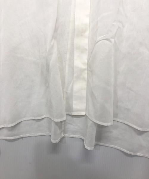1er Arrondissement（プルミエ アロンディスモン）1er Arrondissement (プルミエ アロンディスモン) コットンオーガンジーポンチョシャツ ホワイト サイズ:36の古着・服飾アイテム