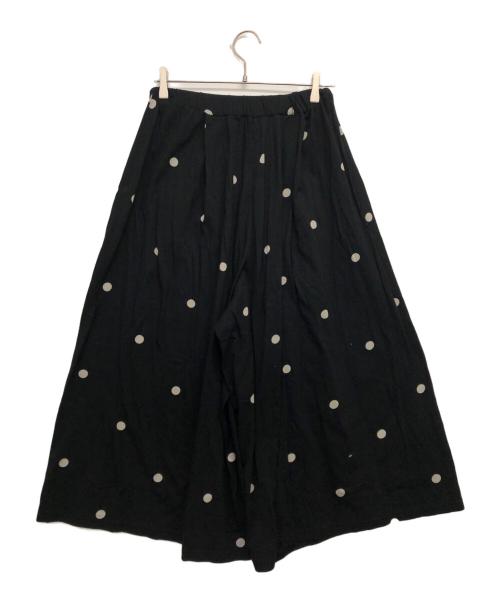 mizuiro-ind（ミズイロインド）mizuiro-ind (ミズイロインド) ドットワイドパンツ ブラック サイズ:2の古着・服飾アイテム