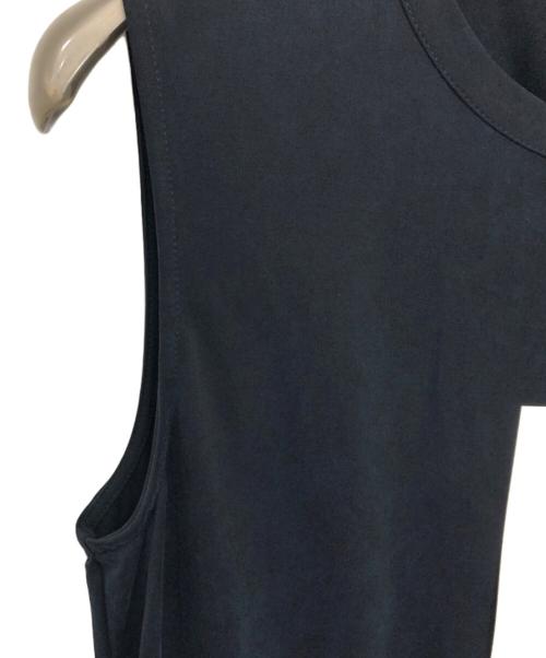 08sircus（ゼロエイトサーカス）08sircus (ゼロエイトサーカス) Suede cupra asymmetry drape dress ネイビー 未使用品の古着・服飾アイテム