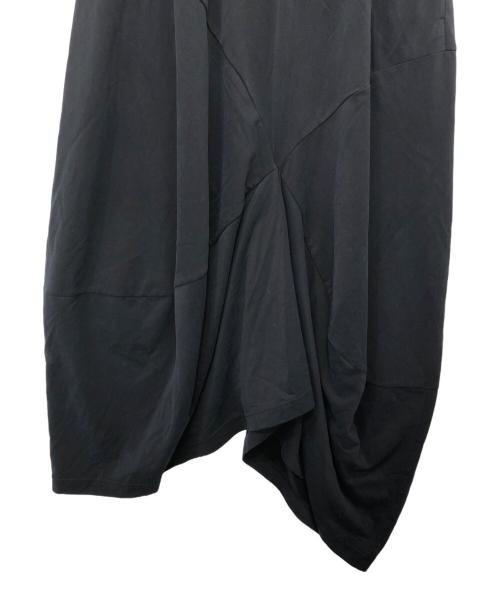 08sircus（ゼロエイトサーカス）08sircus (ゼロエイトサーカス) Suede cupra asymmetry drape dress ネイビー 未使用品の古着・服飾アイテム