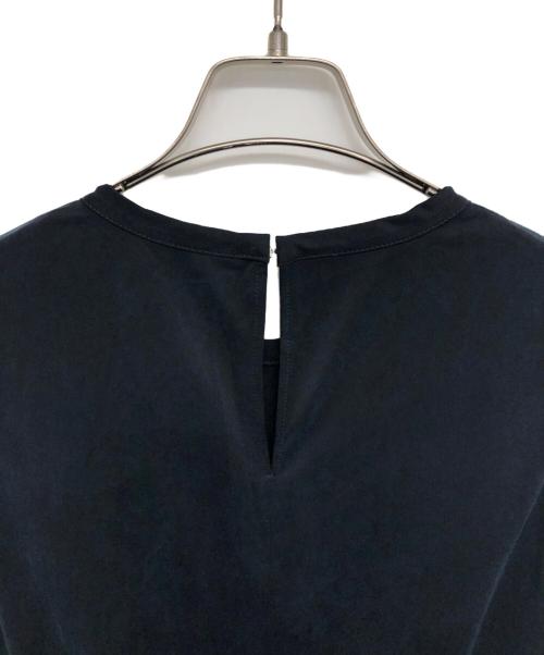 08sircus（ゼロエイトサーカス）08sircus (ゼロエイトサーカス) Suede cupra asymmetry drape dress ネイビー 未使用品の古着・服飾アイテム