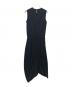 08sircus (ゼロエイトサーカス) Suede cupra asymmetry drape dress ネイビー 未使用品：5000円