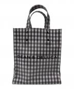 DEAN&DELUCA×TEMBEAディーンアンドデルーカ×テンベア）の古着「PAPER TOTE ギンガムグレー MINI/ギンガムチェックハンドバッグ」｜グレー