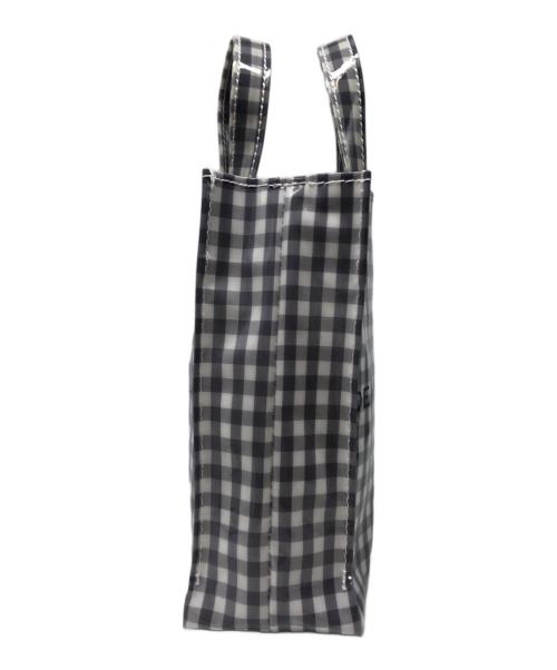 DEAN&DELUCA（ディーンアンドデルーカ）DEAN&DELUCA (ディーンアンドデルーカ) TEMBEA (テンベア) PAPER TOTE ギンガムグレー MINI/ギンガムチェックハンドバッグ グレーの古着・服飾アイテム