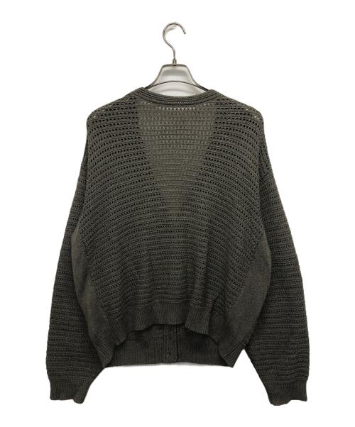 C.T.plage（シーティープラージュ）C.T.plage (シーティープラージュ) Cotton linen pattern cardigan カーキ サイズ:40の古着・服飾アイテム