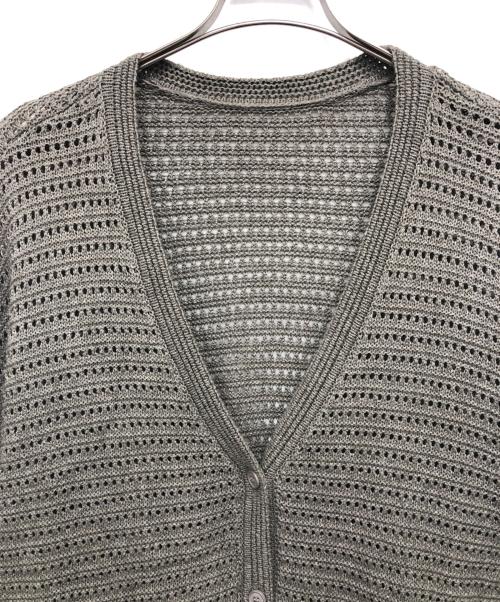 C.T.plage（シーティープラージュ）C.T.plage (シーティープラージュ) Cotton linen pattern cardigan カーキ サイズ:40の古着・服飾アイテム