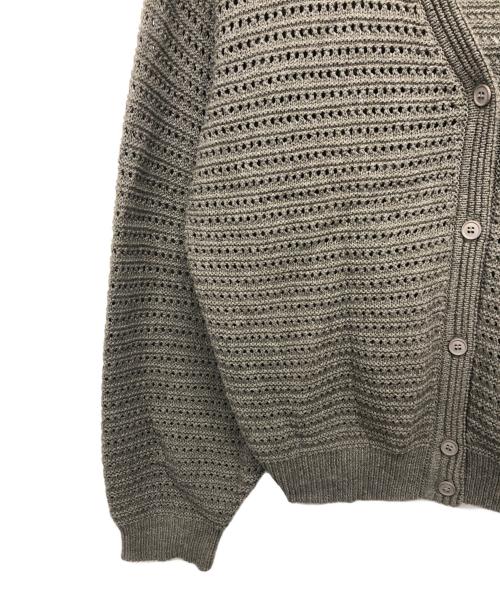 C.T.plage（シーティープラージュ）C.T.plage (シーティープラージュ) Cotton linen pattern cardigan カーキ サイズ:40の古着・服飾アイテム