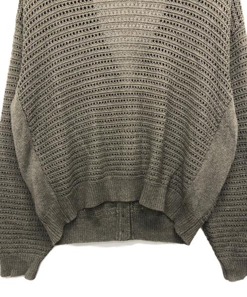 C.T.plage（シーティープラージュ）C.T.plage (シーティープラージュ) Cotton linen pattern cardigan カーキ サイズ:40の古着・服飾アイテム