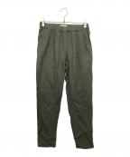 one washワンウォッシュ）の古着「リネンパンツ」｜カーキ