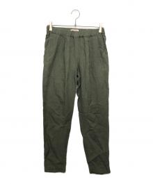 one wash（ワンウォッシュ）の古着「リネンパンツ」｜カーキ